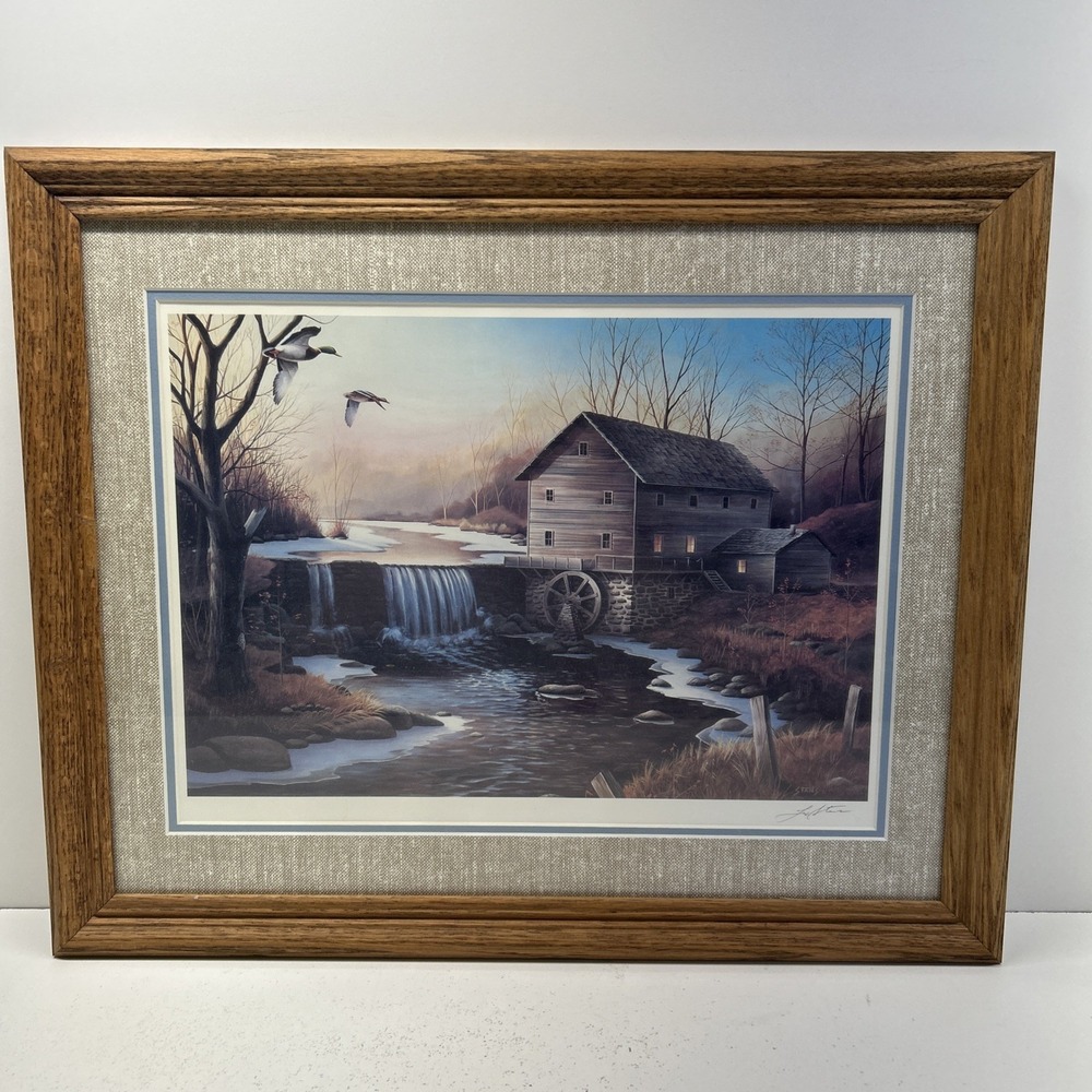 Vintage 1988 ‎ "Old Mill" By Leo Stans 18.5"x22.5"